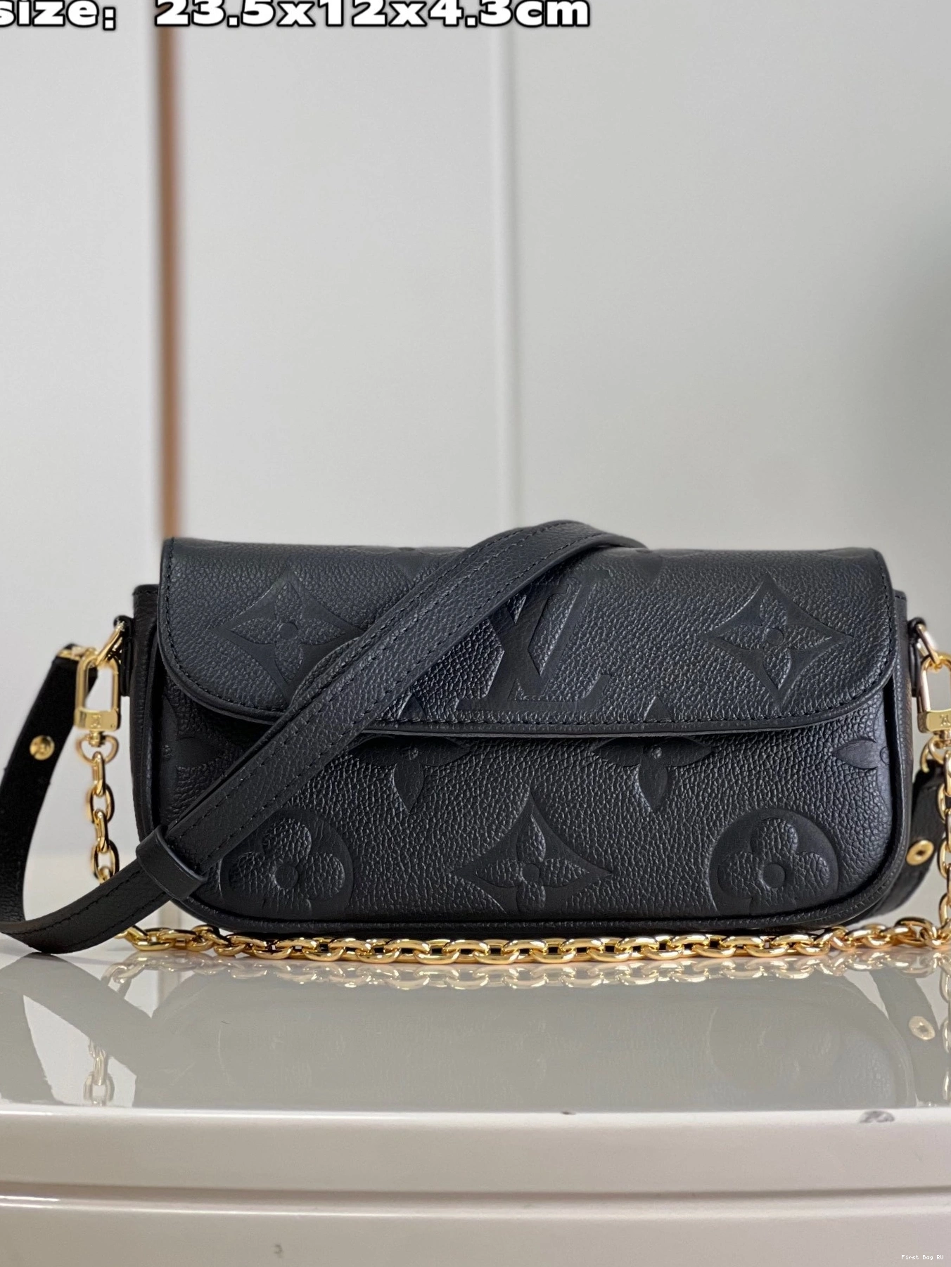 First bag ru on Chain VUITTON Ivy-23.5*12*4.3cm Wallet LOUIS 0712